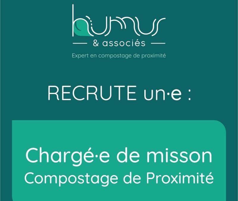 Recrutement : chargé·e de mission compostage de proximité