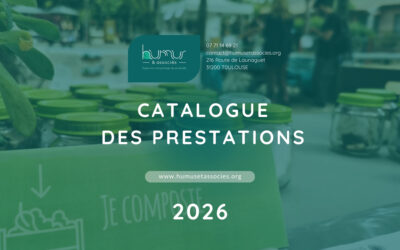 Humus & associés vous propose de découvrir son catalogue de prestations 2026